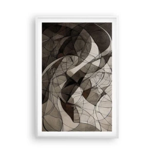 Poster in einem weißen Rahmen - Zirkulation von Erdfarben - 61x91 cm