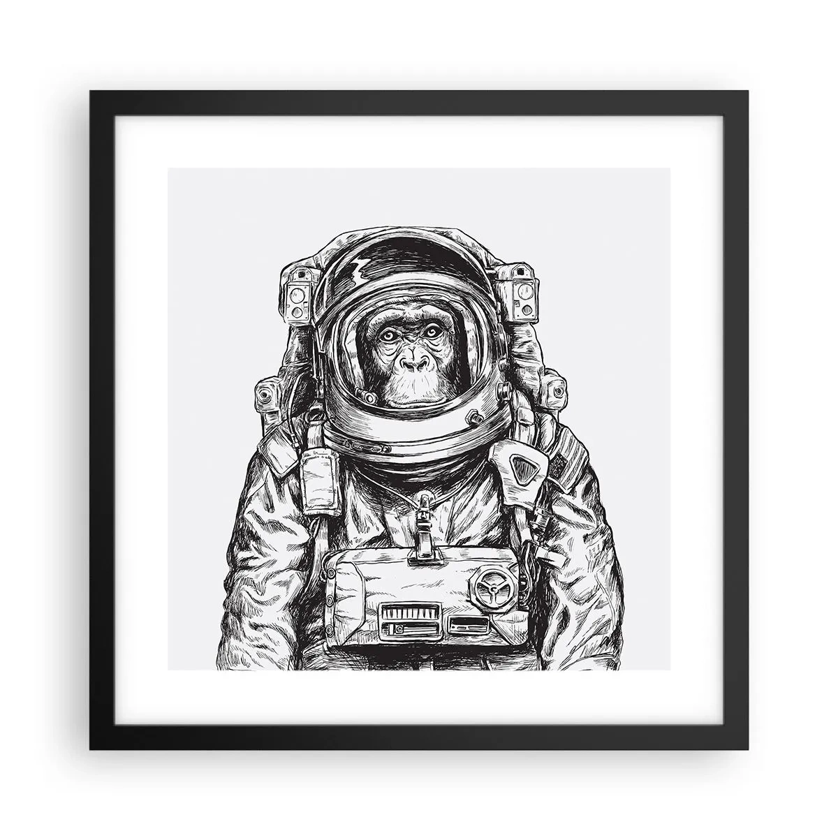 Poster in einem schwarzem Rahmen - Alternative Evolution - 40x40 cm