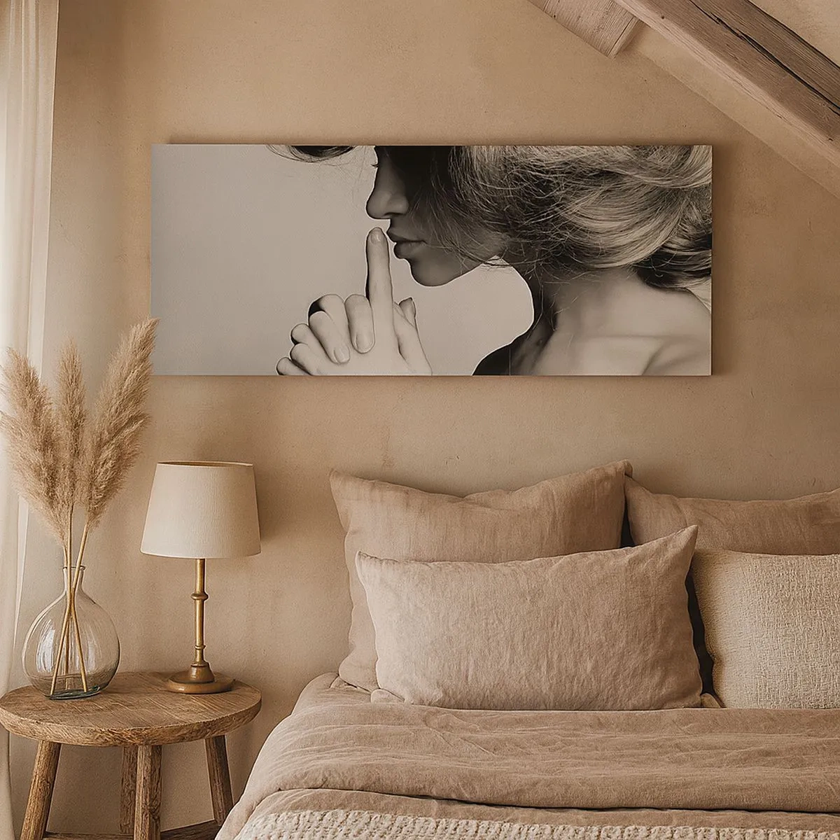 Bild auf Leinwand - Leinwandbild - Auf sich selbst hören - 100x40 cm