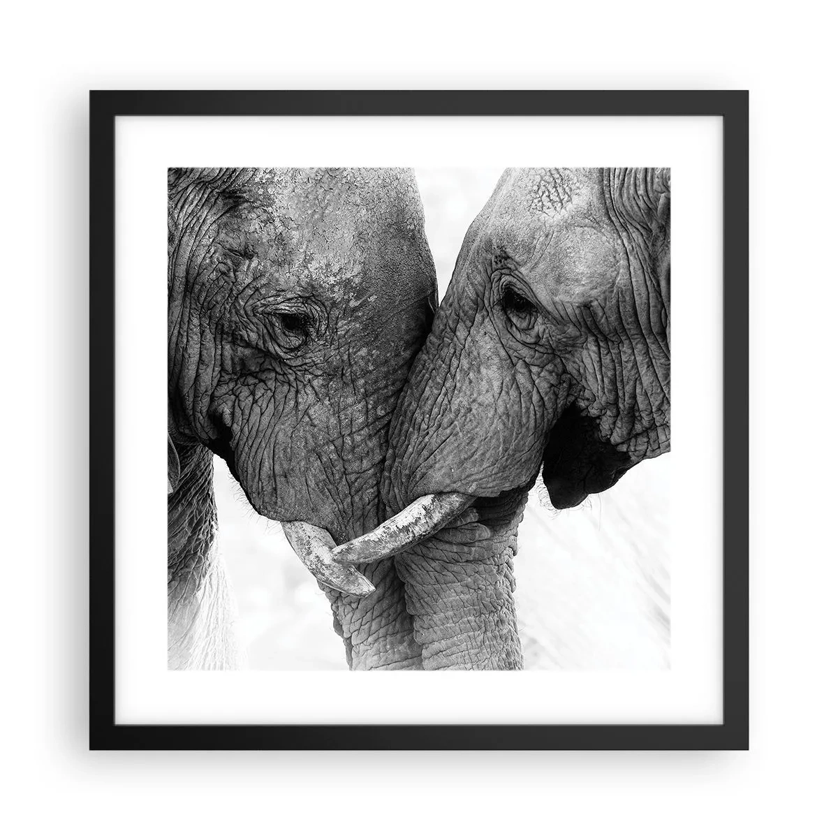 Poster in einem schwarzem Rahmen - Herzliches Geständnis - 40x40 cm