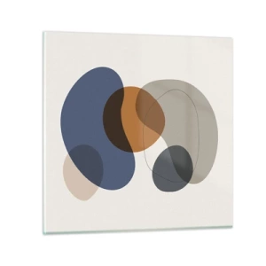 Glasbild - Bild auf glas - Farbtropfen - 70x70 cm