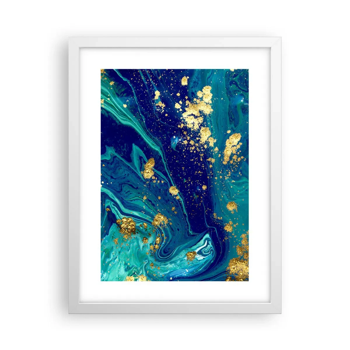 Poster in einem weißen Rahmen - Die Blütenblätter der Sonne - 30x40 cm