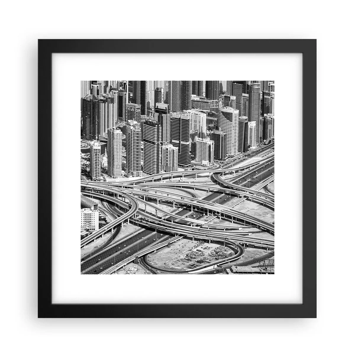 Poster in einem schwarzem Rahmen - Dubai - die unmögliche Stadt - 30x30 cm