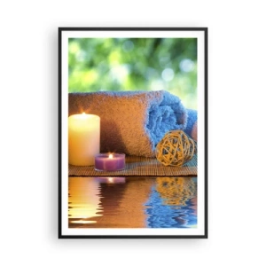 Poster in einem schwarzem Rahmen - Zeit für den Körper - 70x100 cm