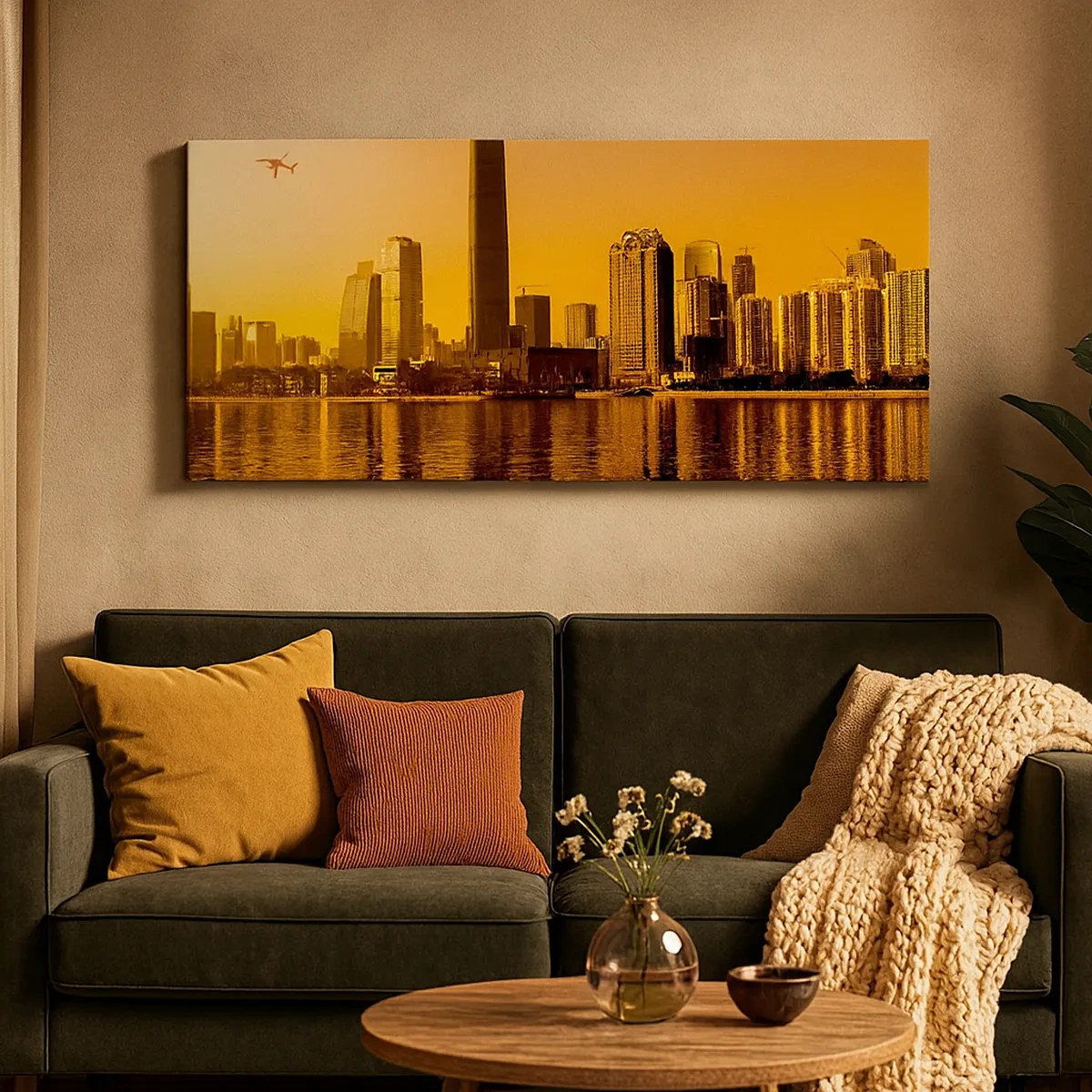 Bild auf Leinwand - Leinwandbild - Die goldene Stadt - 30x30 cm