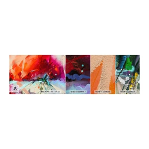 Fototapeten Muster Premium Sand - Eine Explosion von Lichtern und Farben - Abstraktion, Stück, Acryl - 100x30 cm