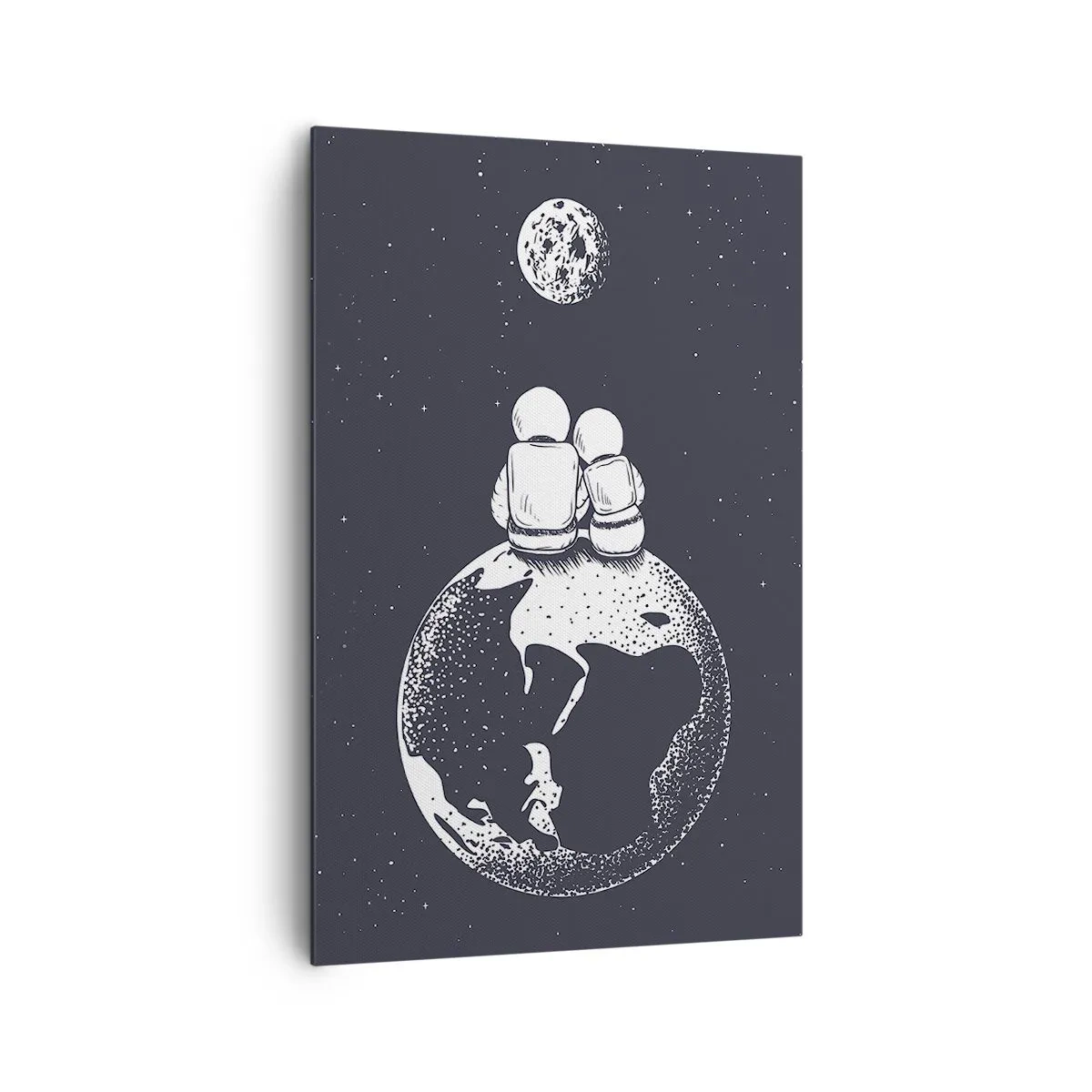 Bild auf Leinwand - Leinwandbild - Kosmische Liebesgeschichte - 80x120 cm