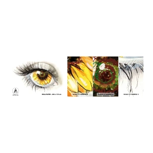 Fototapeten Muster Selbstklebend Deluxe Sticker - Ein Look so heiß wie der Sommer - Abstraktion, Grafik, Auge - 100x30 cm