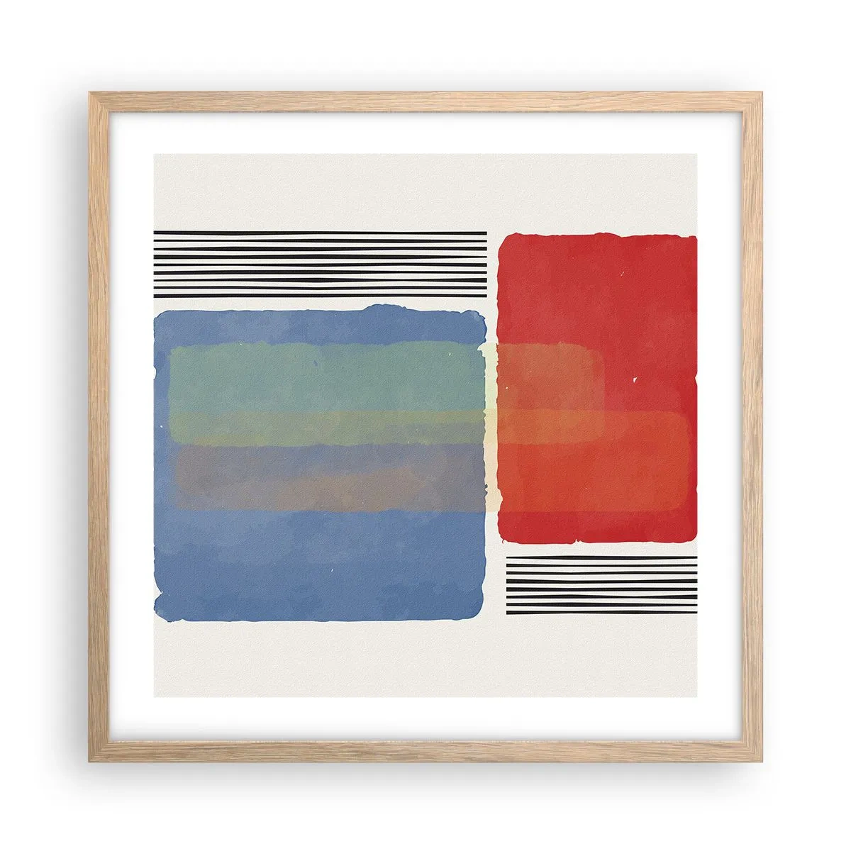 Poster in einem Rahmen aus heller Eiche - Der Geist und der Buchstabe der Geometrie - 50x50 cm