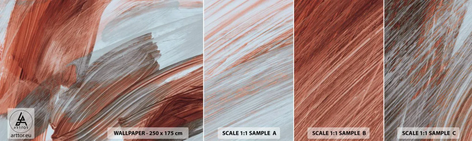 Fototapeten Muster Selbstklebend Deluxe Sticker - Herbst und windige Abstraktion - Stück, Chaos, Minimalismus - 100x30 cm