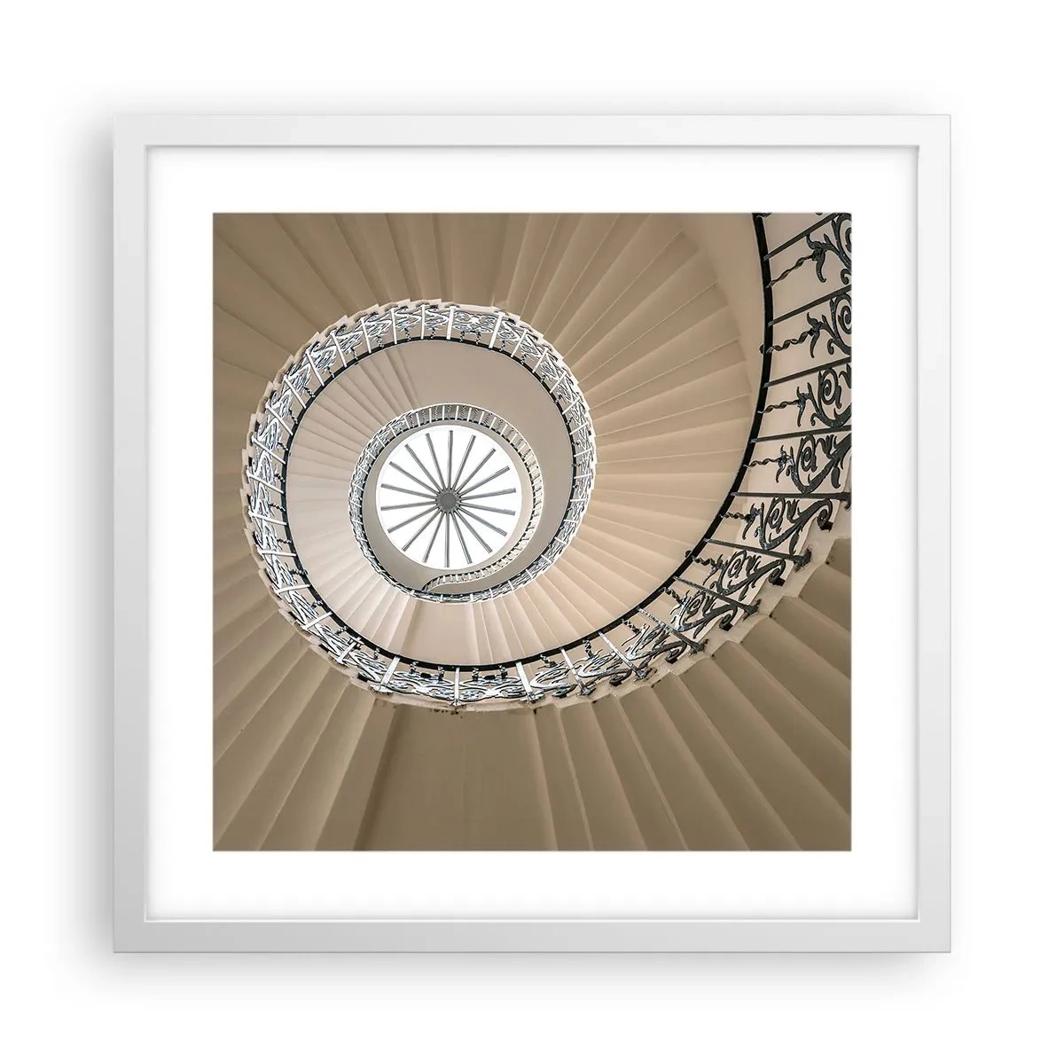 Poster in einem weißen Rahmen - Im Inneren der Muschel - 40x40 cm