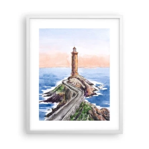 Poster in einem weißen Rahmen - Dem Meer zugewandt - 40x50 cm