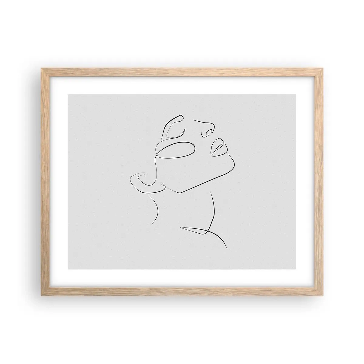 Poster in einem Rahmen aus heller Eiche - Die Drehungen und Wendungen der Träume - 50x40 cm