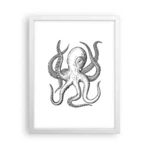 Poster in einem weißen Rahmen - Mit den Wellen tanzen - 30x40 cm