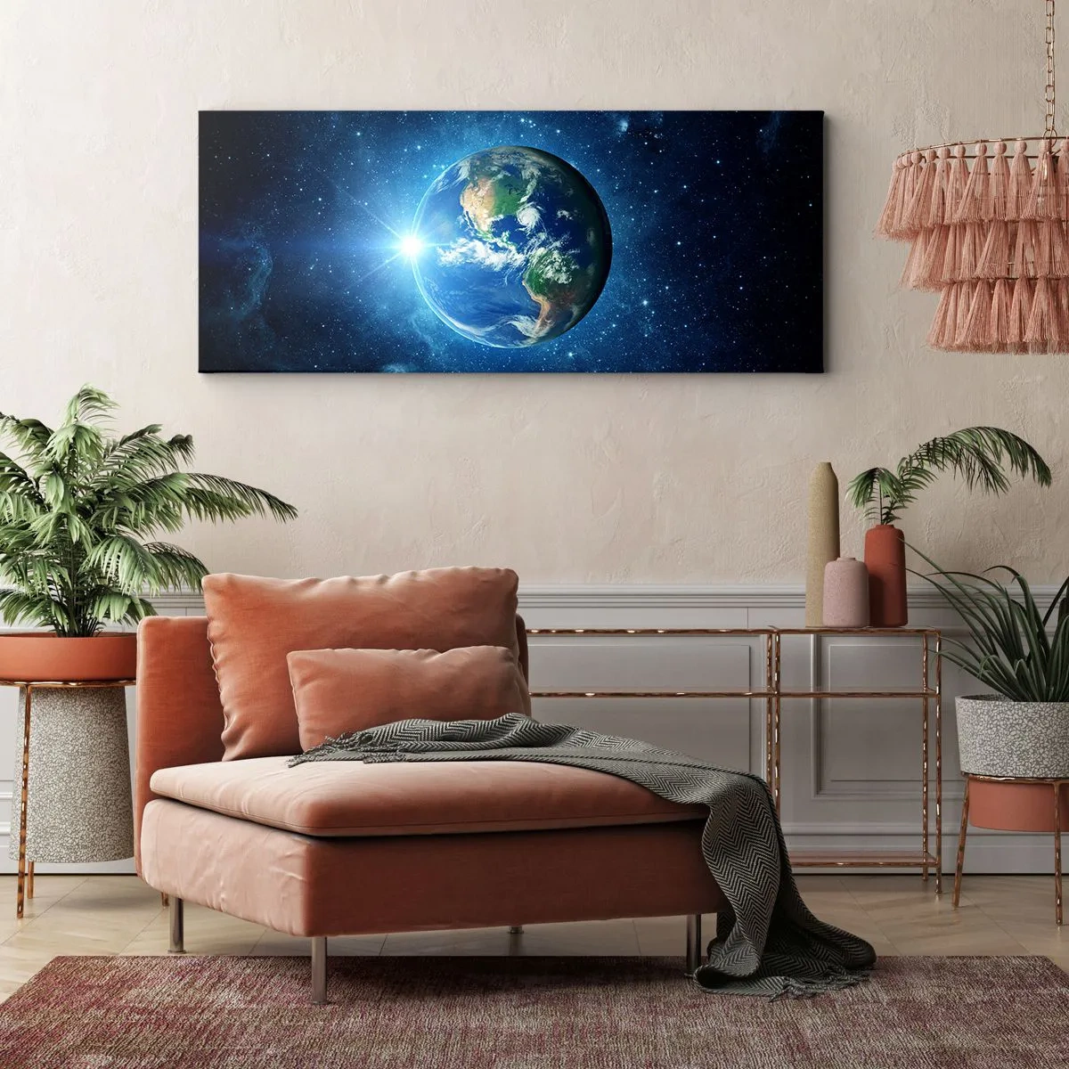 Bild auf Leinwand - Leinwandbild - Wir sind im Himmel - 90x30 cm