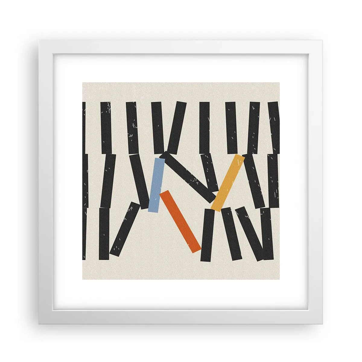 Poster in einem weißen Rahmen - Domino – Komposition - 30x30 cm
