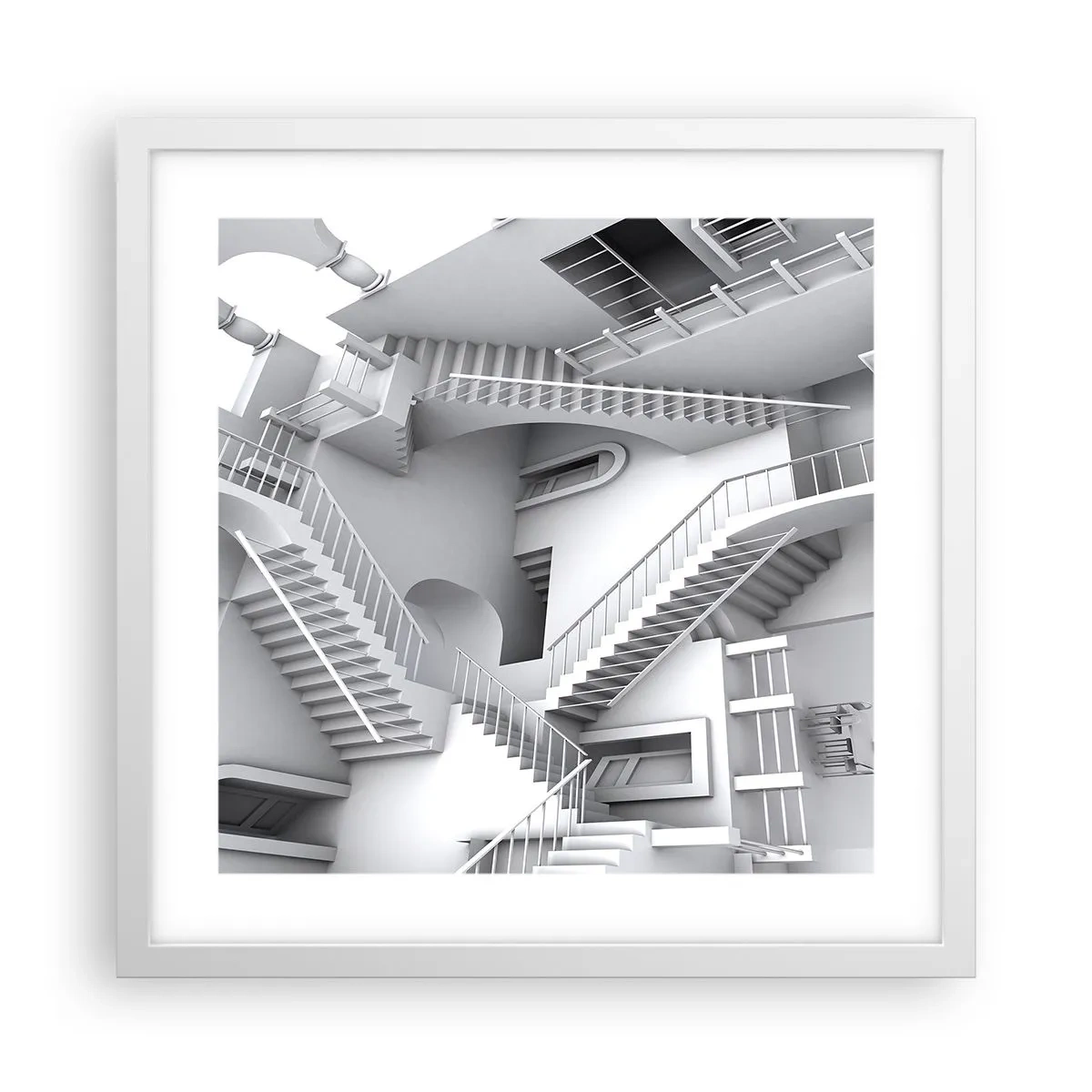 Poster in einem weißen Rahmen - Die Paradoxien des Weltraums - 40x40 cm
