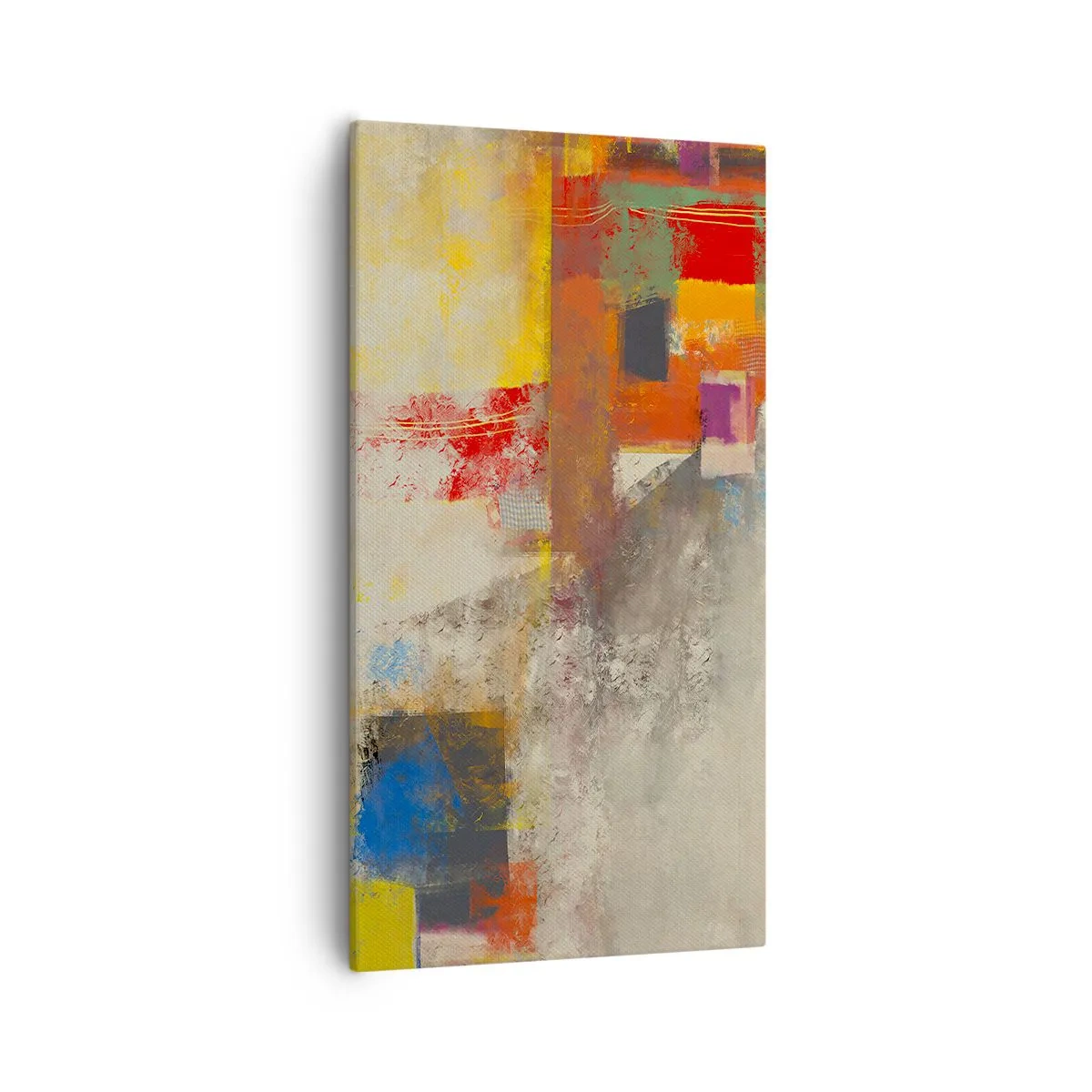 Bild auf Leinwand - Leinwandbild - Geometrie der Farben - 55x100 cm