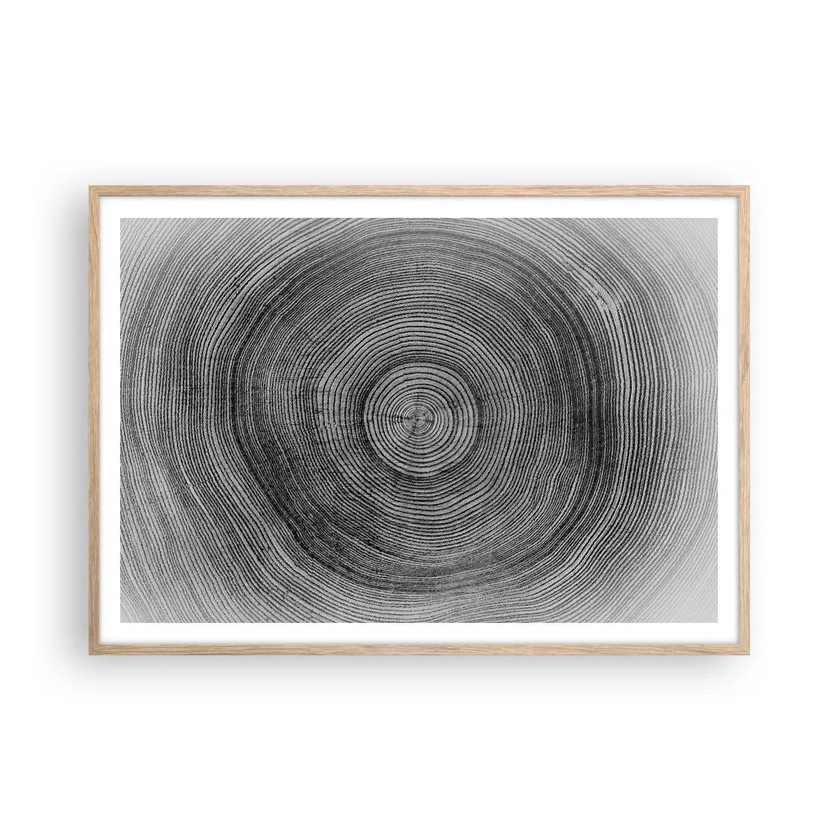 Poster in einem Rahmen aus heller Eiche - Zeichen der Zeit - 100x70 cm