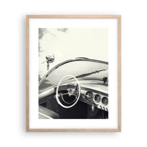 Poster in einem Rahmen aus heller Eiche - Wetter für die Reichen - 40x50 cm