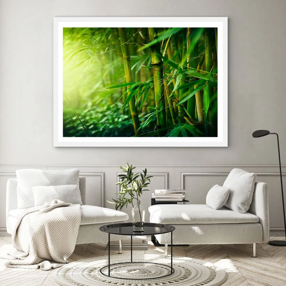 Poster in einem weißen Rahmen - Lerne Grün selbst kennen - 50x40 cm