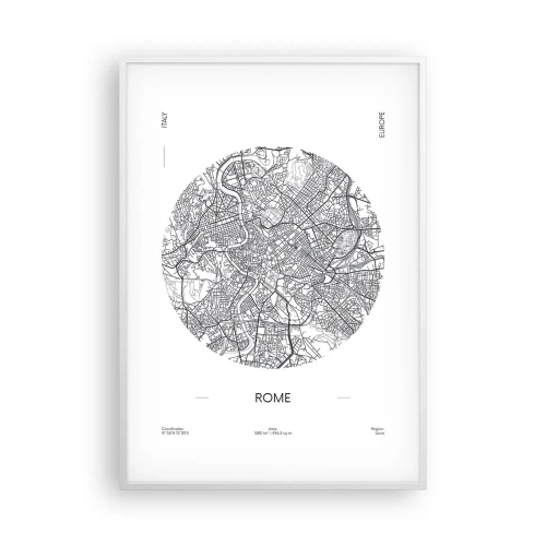 Poster in einem weißen Rahmen - Anatomie von Rom - 70x100 cm