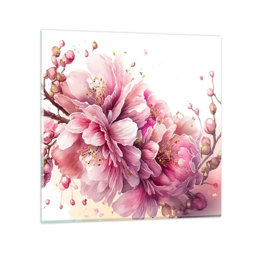 Glasbild - Bild auf glas - Kirschblütenblüte - 30x30 cm