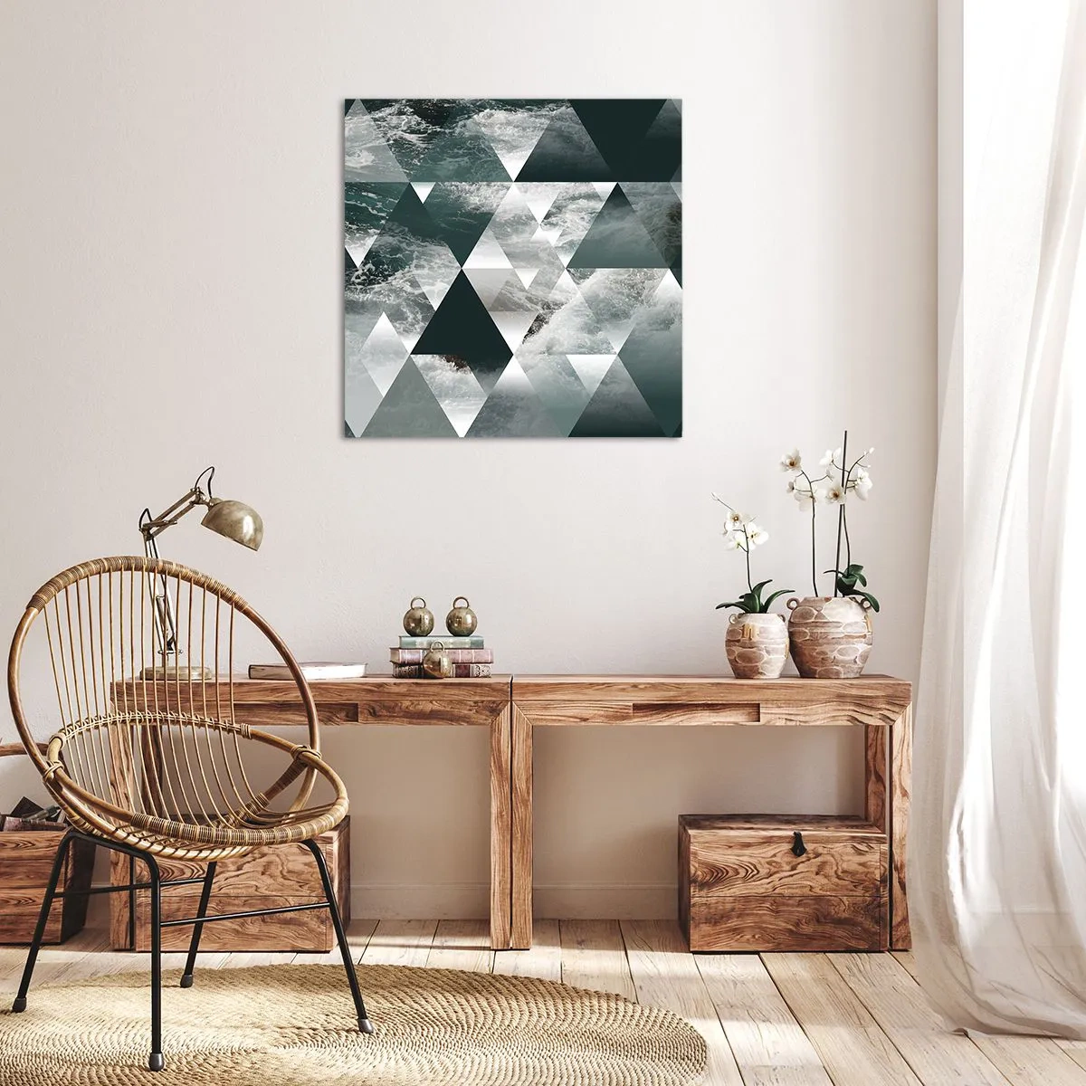 Bild auf Leinwand - Leinwandbild - Kristallperspektive - 40x40 cm