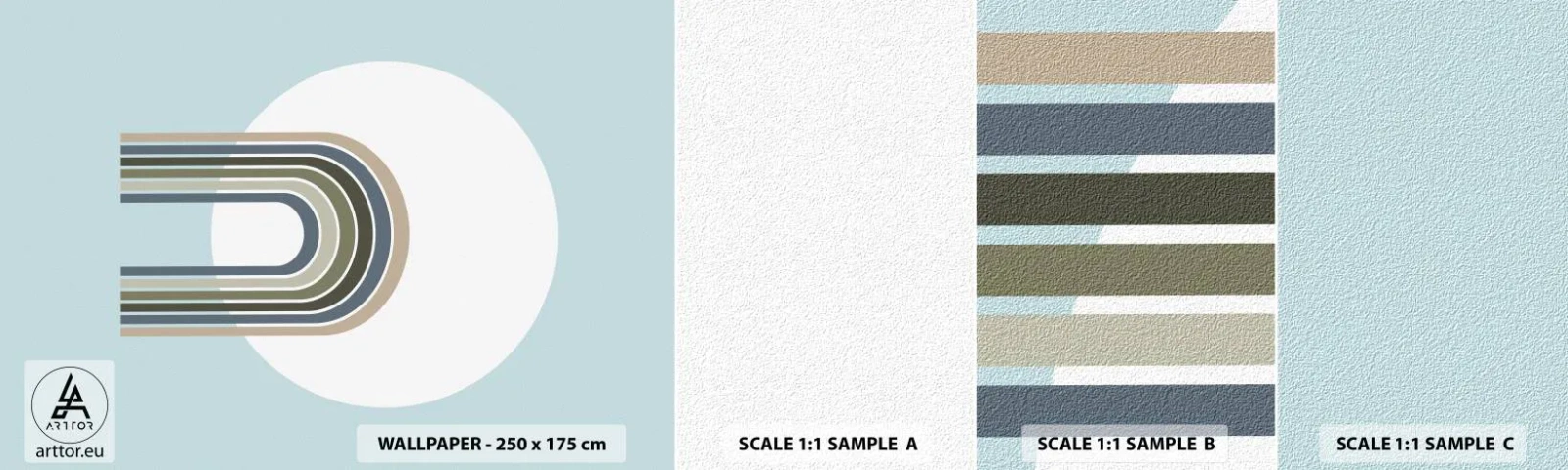 Fototapetenmuster Standard Eco - Unwiderstehliche Anziehungskraft - Abstraktion, Grafik, Stück - 100x30 cm