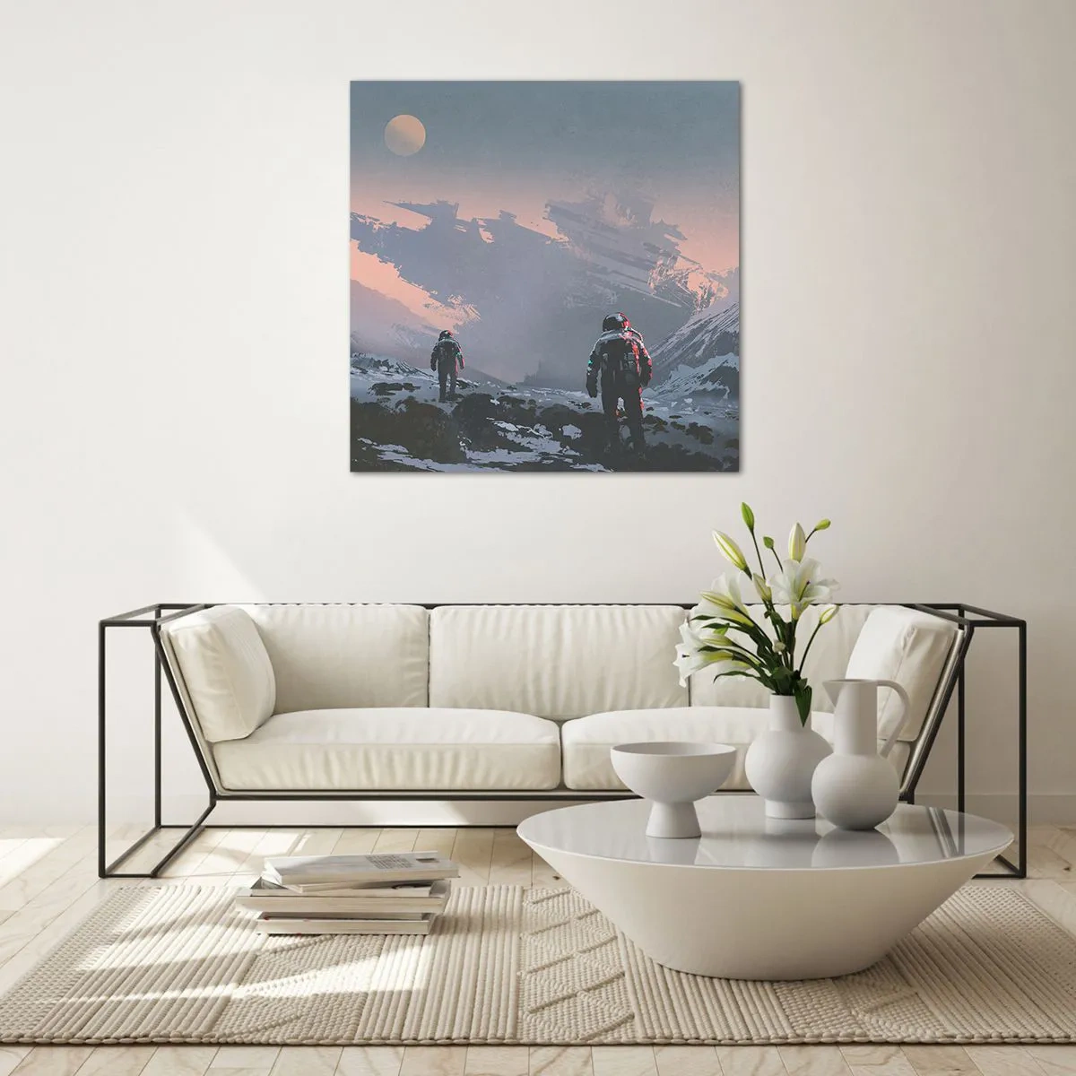 Glasbild - Bild auf glas - Unter einem unbekannten Stern - 70x70 cm