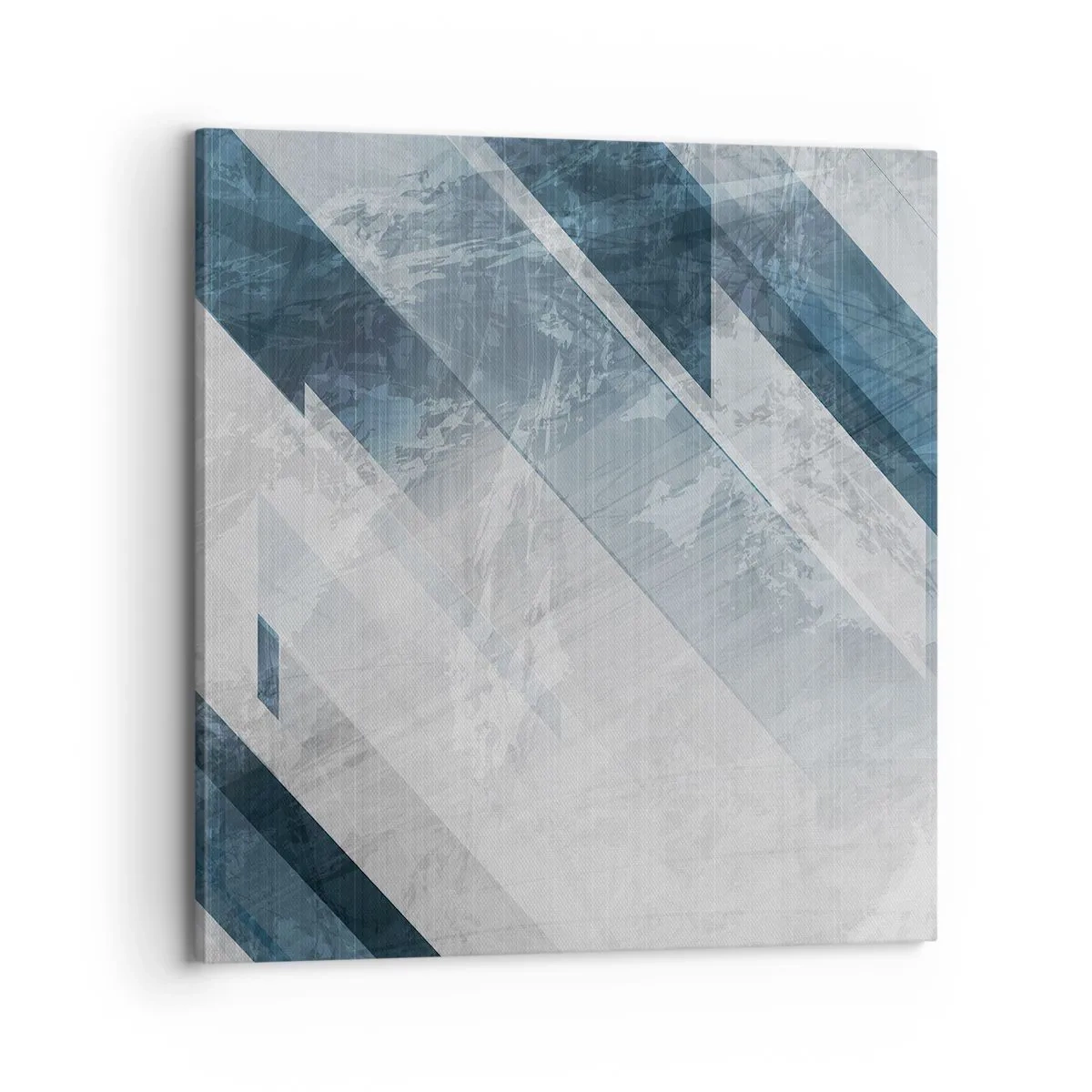 Bild auf Leinwand - Leinwandbild - Räumliche Komposition - graue Bewegung - 70x70 cm