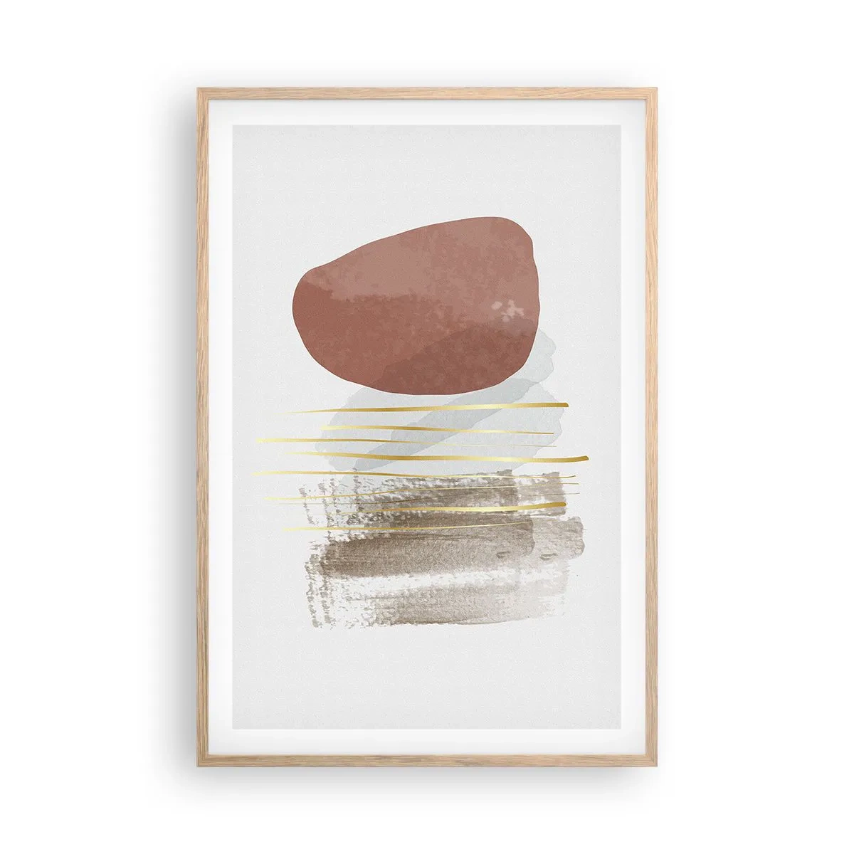 Poster in einem Rahmen aus heller Eiche - Abstrakte Kolonnade - 61x91 cm