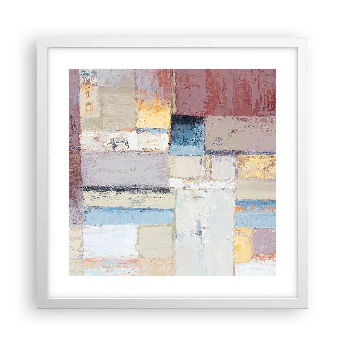 Poster in einem weißen Rahmen - Ruhe der Geometrie - 40x40 cm