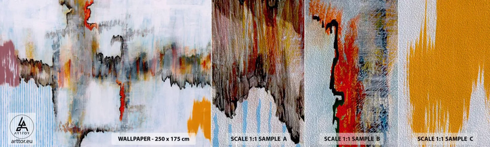 Fototapeten Muster Premium Sand - Ein Stock auf dem Wasser - Abstraktion, Stück, Modernes Muster - 100x30 cm