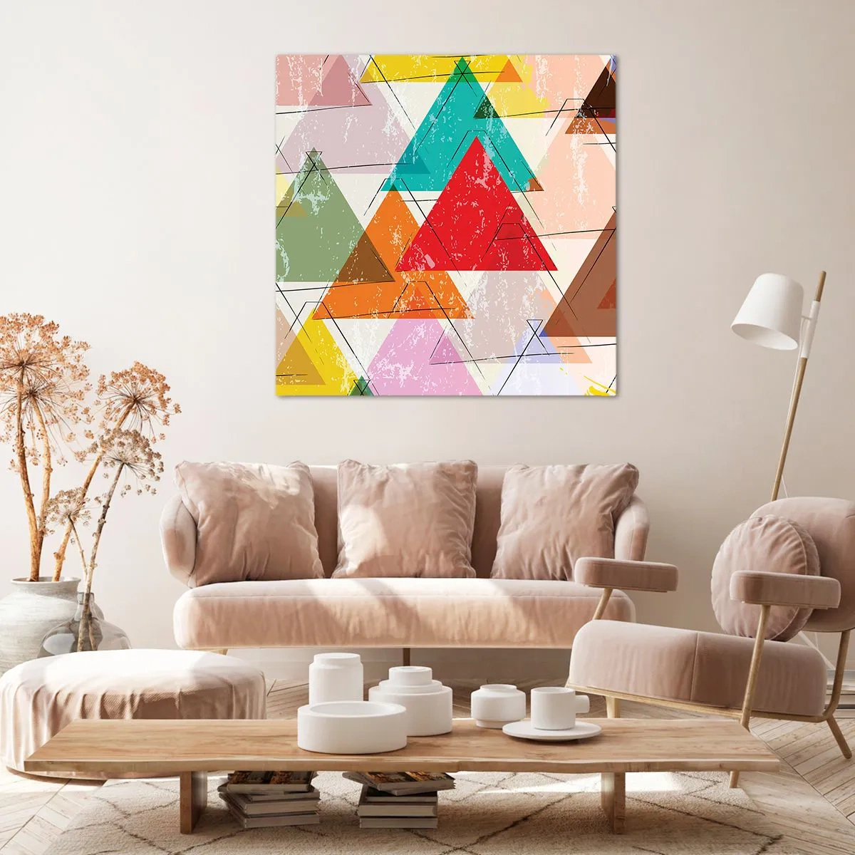 Bild auf Leinwand - Leinwandbild - Drei mal drei - 60x60 cm