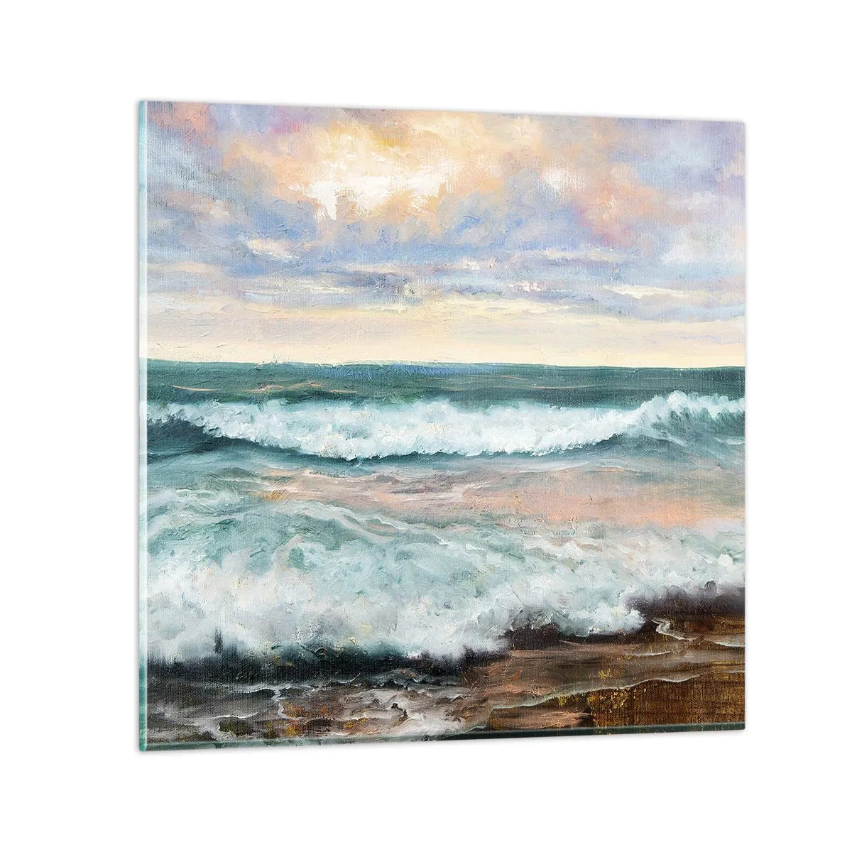 Glasbild - Bild auf glas - Hier werden Sie Ihre Seele baumeln lassen - 40x40 cm