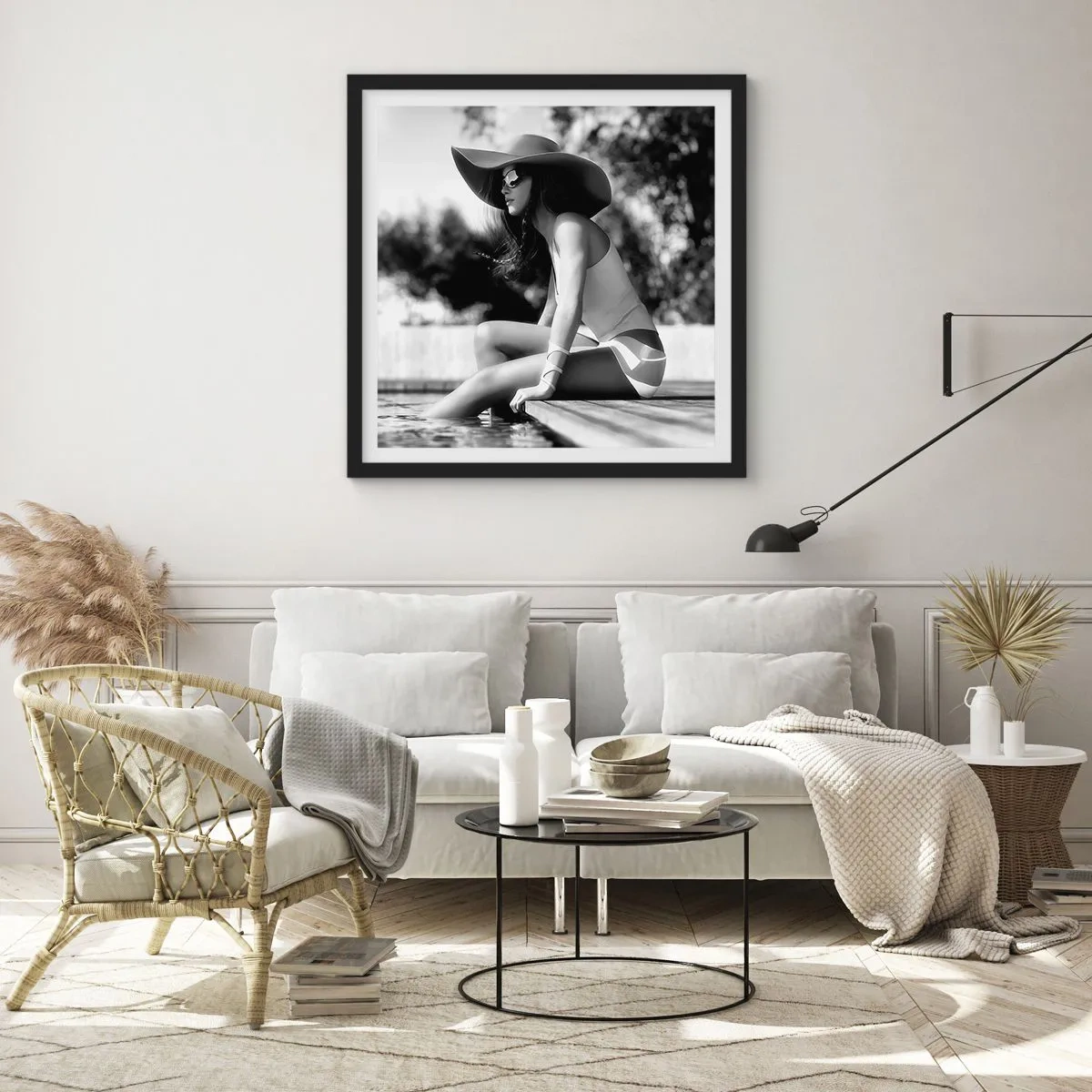 Poster in einem schwarzem Rahmen - Sommertraum - 60x60 cm