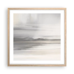 Poster in einem Rahmen aus heller Eiche - Nachdenkliche Distanz - 50x50 cm