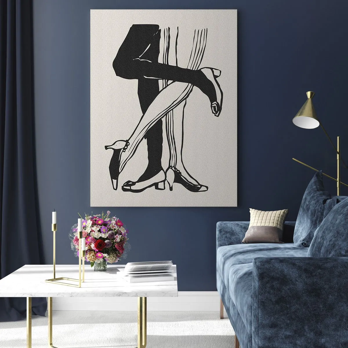 Glasbild - Bild auf glas - Weibliches Attribut - 80x120 cm