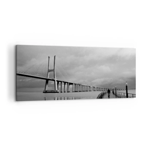 Bild auf Leinwand - Leinwandbild - Jedem das Verdiente - 100x40 cm