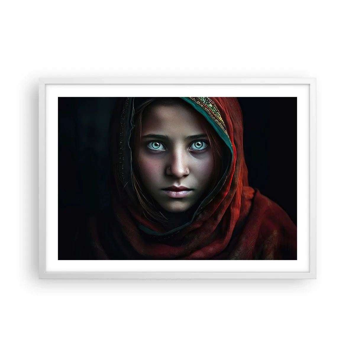 Poster in einem weißen Rahmen - Prinzessin aus dem Osten - 70x50 cm