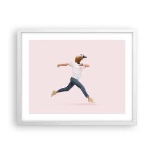 Poster in einem weißen Rahmen - Eine Prise Absurdität - 50x40 cm