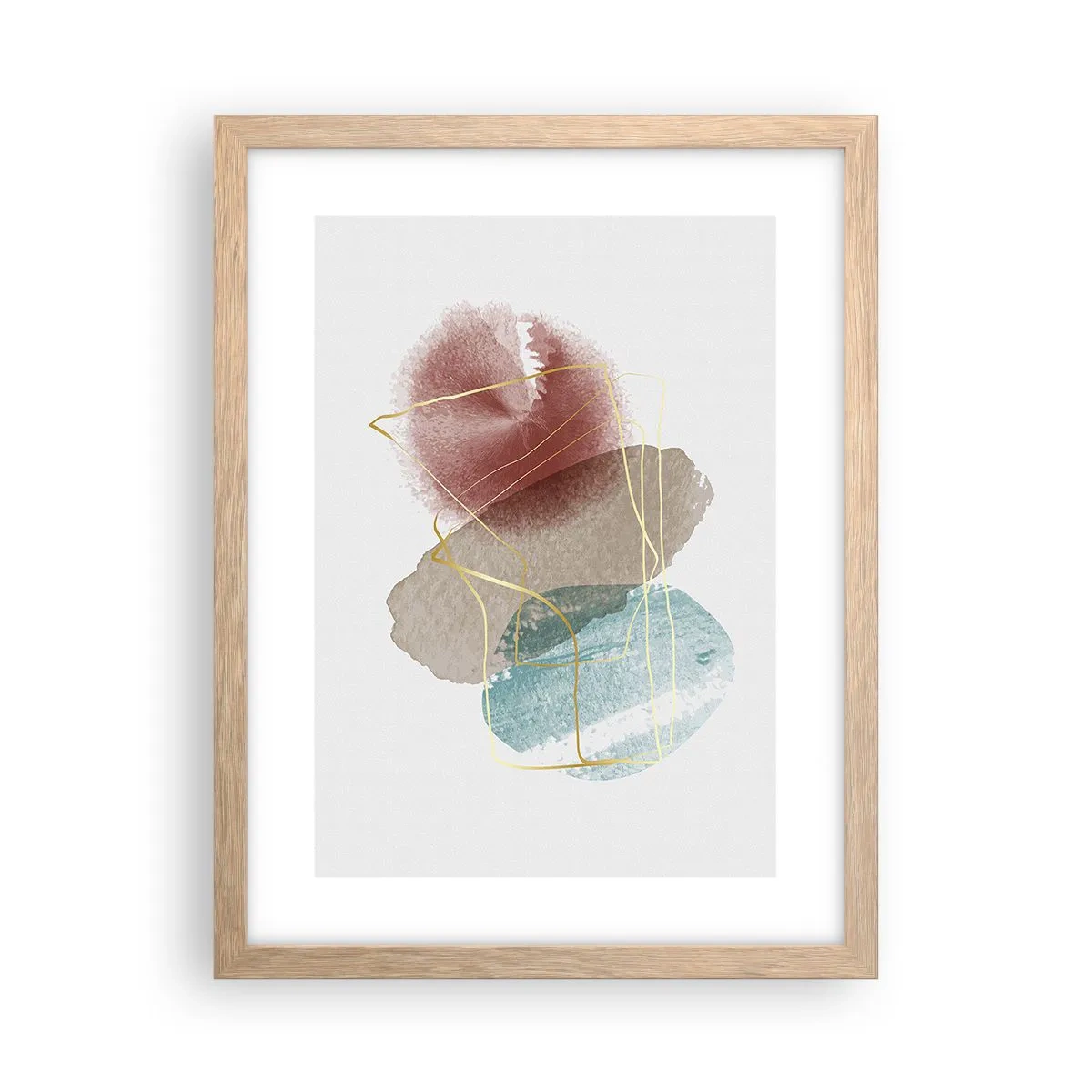 Poster in einem Rahmen aus heller Eiche - Korallen des Weltraums - 30x40 cm
