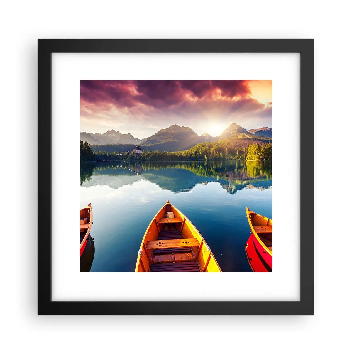 Poster in einem schwarzem Rahmen - Nichts gegen die Natur - 30x30 cm