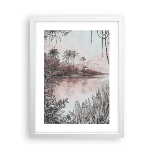 Poster in einem weißen Rahmen - Tagebuch eines Entdeckers aus dem 19. Jahrhundert - 30x40 cm