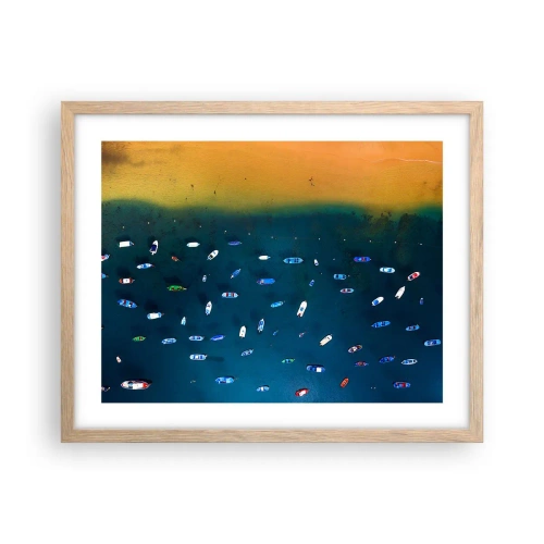 Poster in einem Rahmen aus heller Eiche - Feiertagsspiel - 50x40 cm