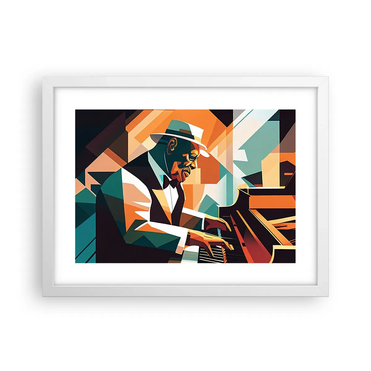 Poster in einem weißen Rahmen - Alles vom Jazz - 40x30 cm