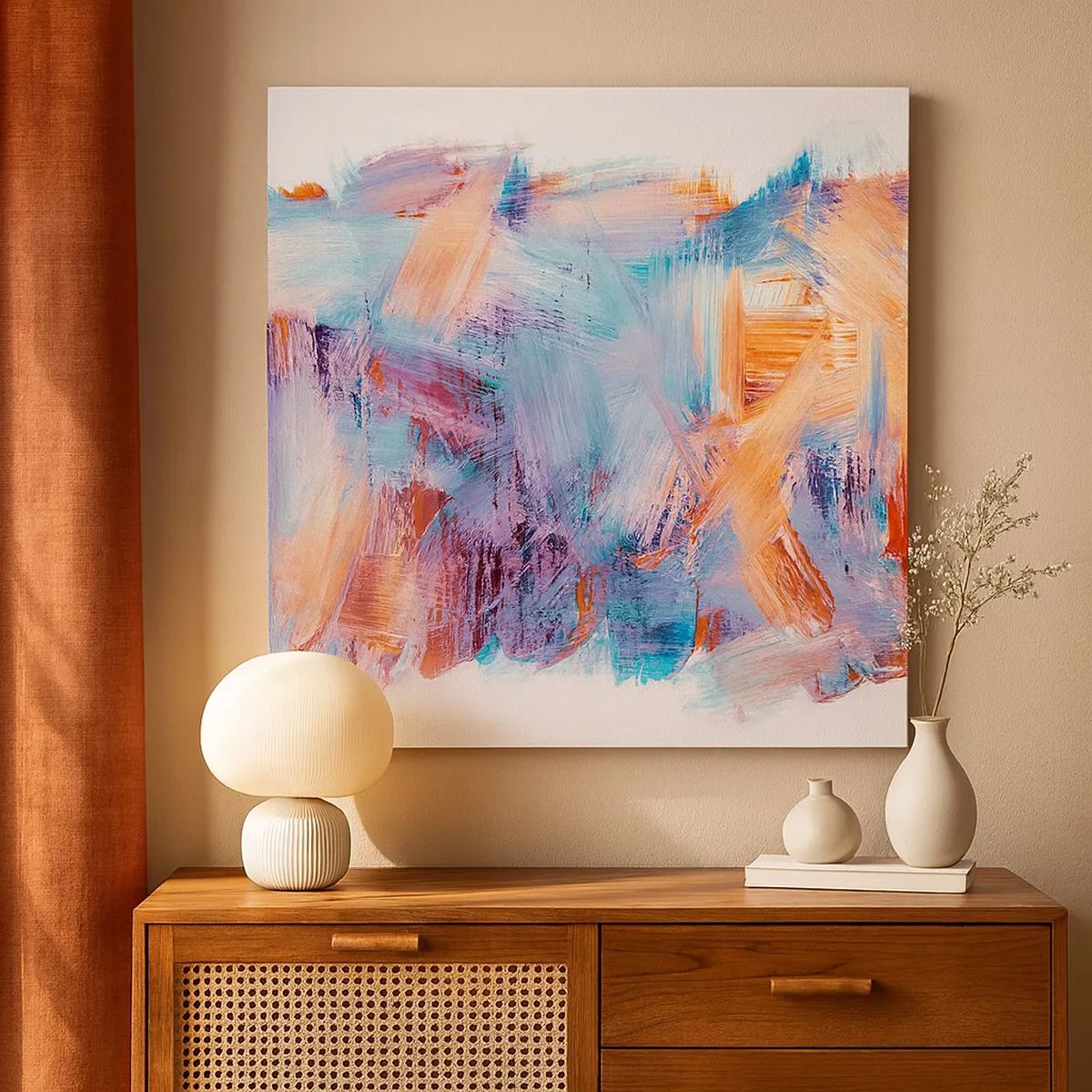 Bild auf Leinwand - Leinwandbild - Buntes Durcheinander - 30x30 cm