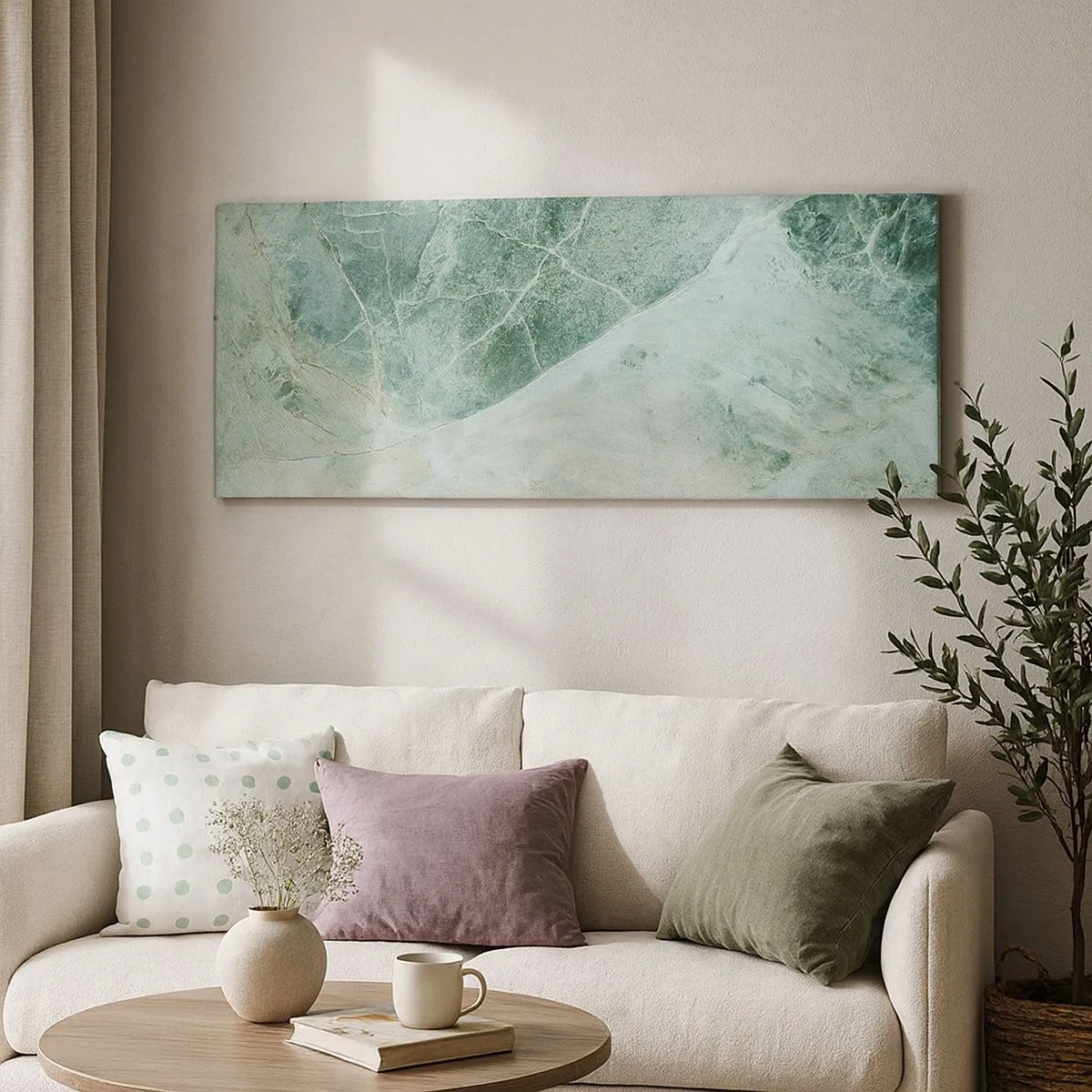 Bild auf Leinwand - Leinwandbild - Edle Kälte des Steins - 100x40 cm