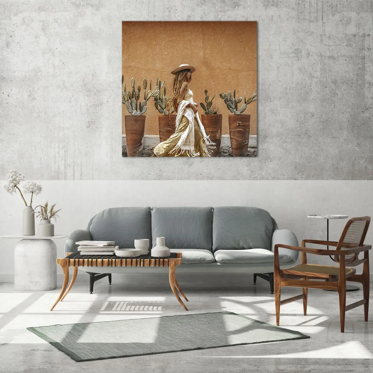 Glasbild - Bild auf glas - Hippie-Stil - 50x50 cm